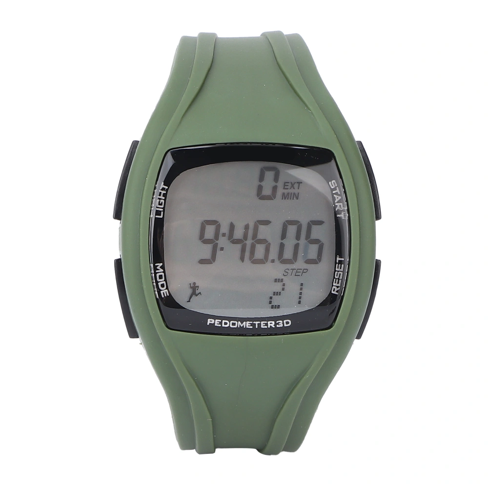 Multifunction Waterproof Intelligent Wrist Watch Sports Digital Step Counter WatchesOD Green