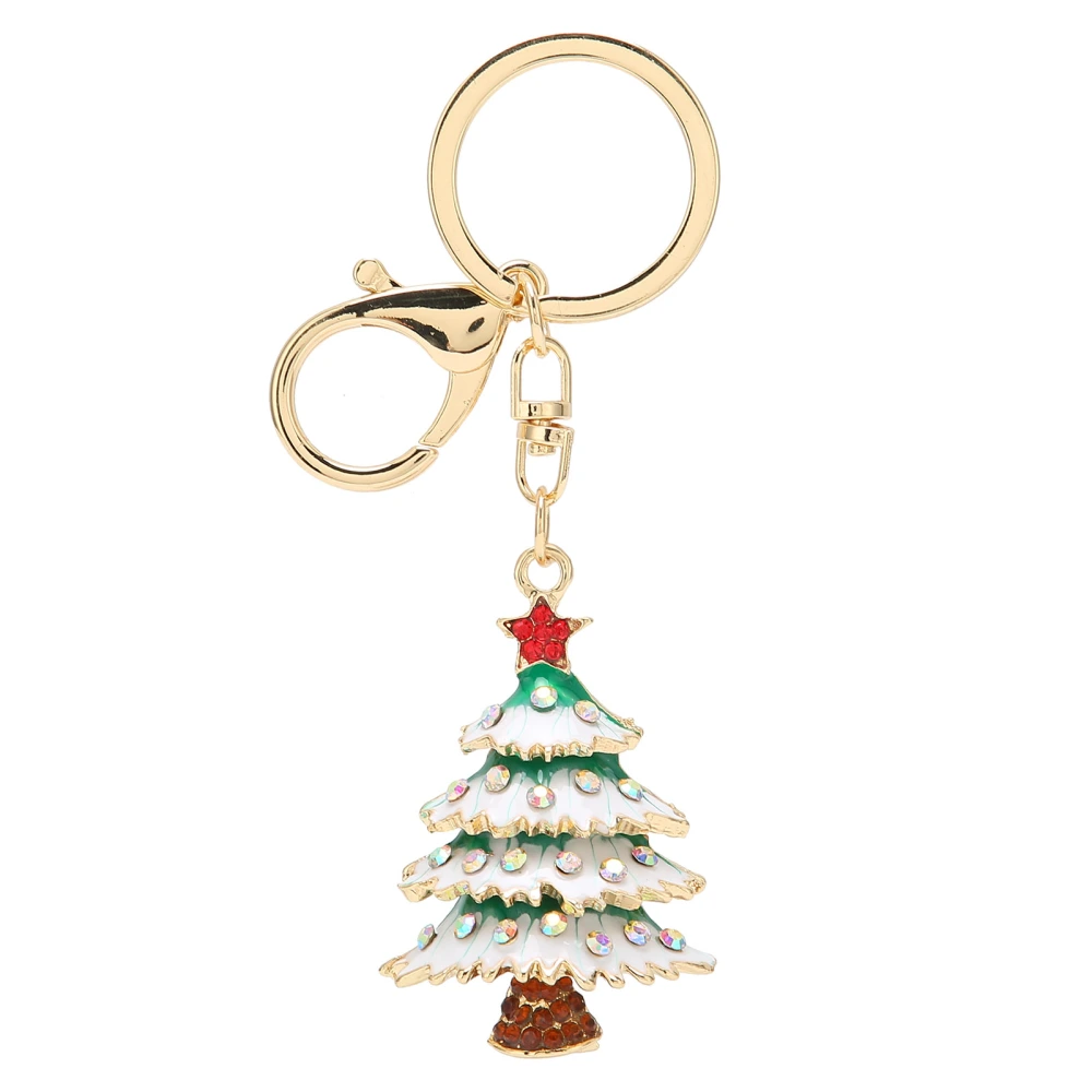 Alloy Christmas Tree Key Ring Portable Exquisite Cute Pendant Keychain Bag Decoration Gift