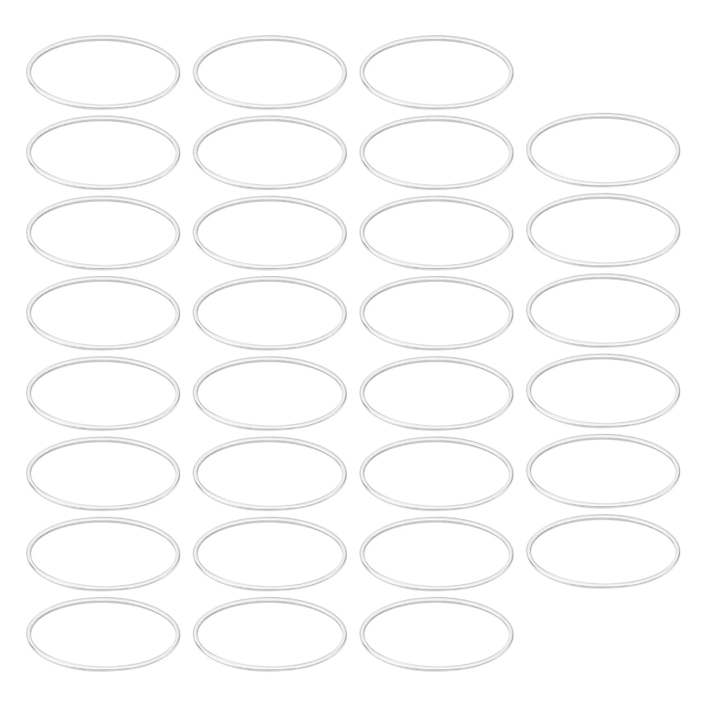 DIY Open Bezels Hollow Frame Pendant Resin Craft Bezels Jewelry Making Supplies AccessoryOval Shape 30pcs L