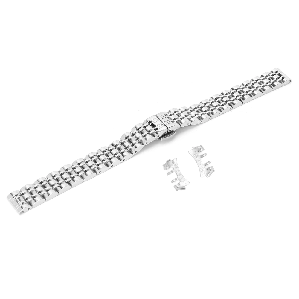 Butterfly Buckle Stainless Steel Watch Strap Replacement Adjustable Length Watch Band12mm / 0.5in