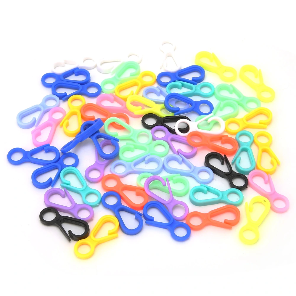 Hard Plastic Clips Lobster Claw Clasps Cute Lanyard Snap Hooks for DIY Toys Key RingsMixed Color 50Pcs