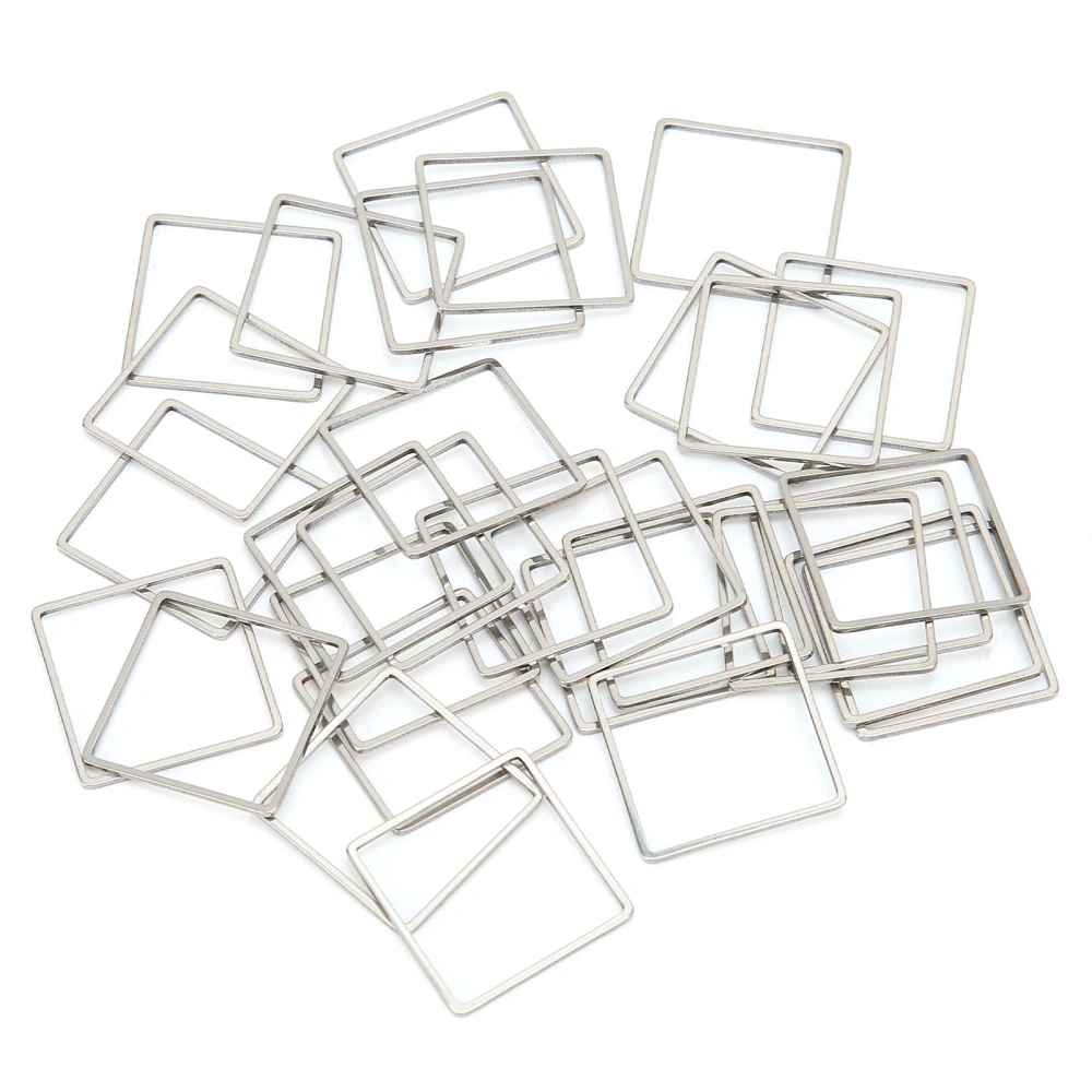 30pcs DIY Hollow Frame Pendants Resin Craft Open Bezels Jewelry Making Supplies AccessorySquare Shape S