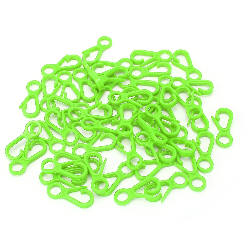 Pendant Lobster Claw Clasps Lanyard Snap Hooks for Key Chain Crafts Jewelry Accessory Green 50pcs