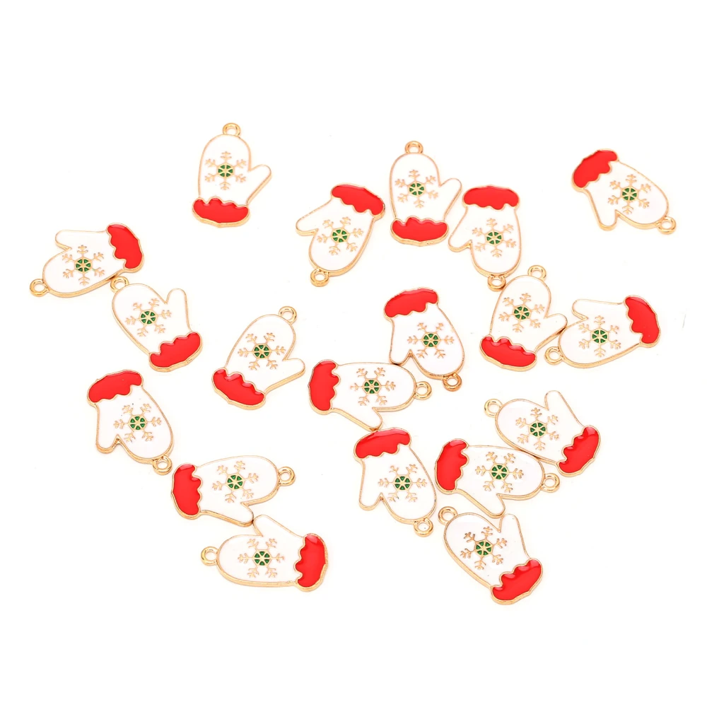 20 Pcs Christmas Pendants Alloy Christmas Theme Crafting Accessories for Necklace BraceletGloves