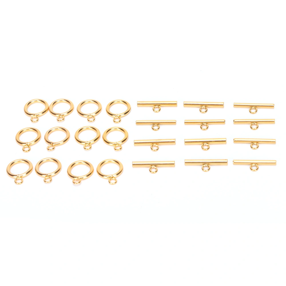 DIY Necklace Bracelet Jewelry Making Stainless Steel Toggle Clasps Bar Set Toggle Connectors Gold