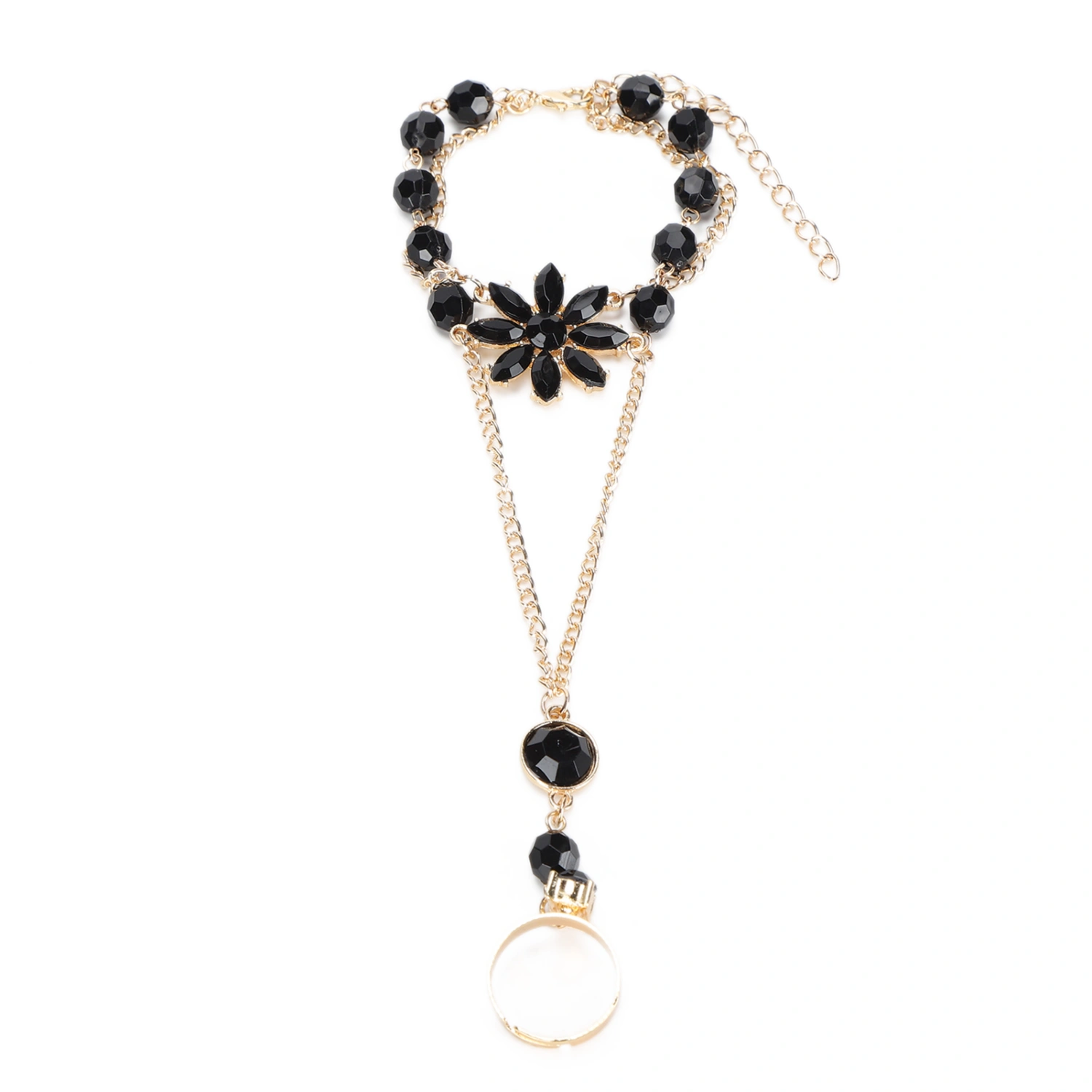 Stylish Hand Harness Bracelet Alloy Finger Ring Bracelet Chain Wrist Harness Chain for Women Girl