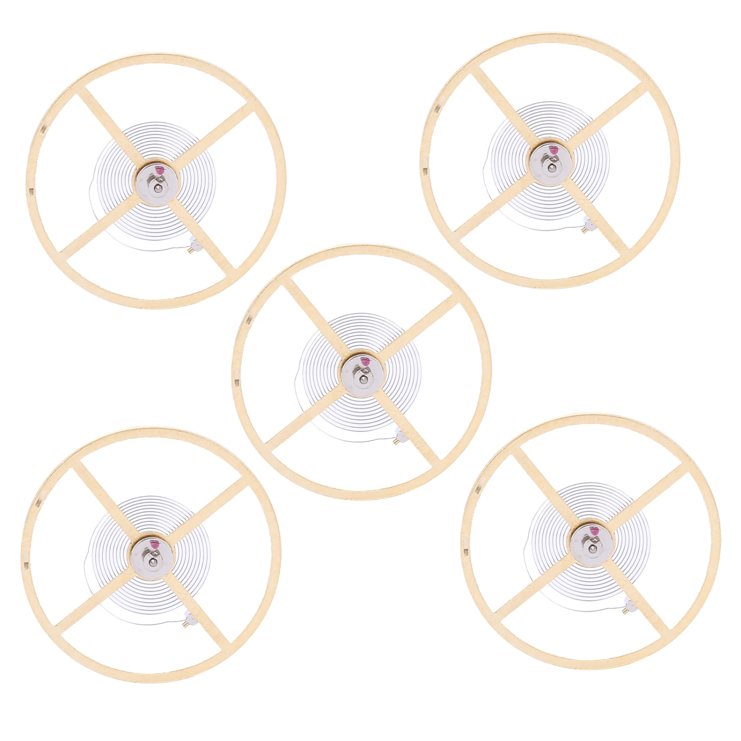 5pcs Watch Movement Balance Wheel Replacement Watch Repair Accessory Part for Watchmaker
