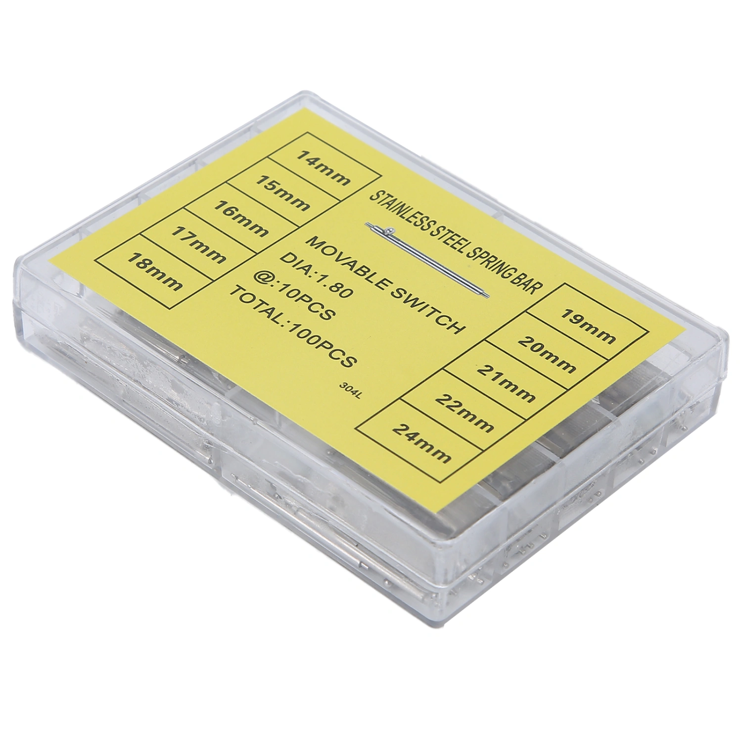 1.8mm / 0.07in Thickness Quick Release Spring Bars Strap Link Pins Watch Repair Tool