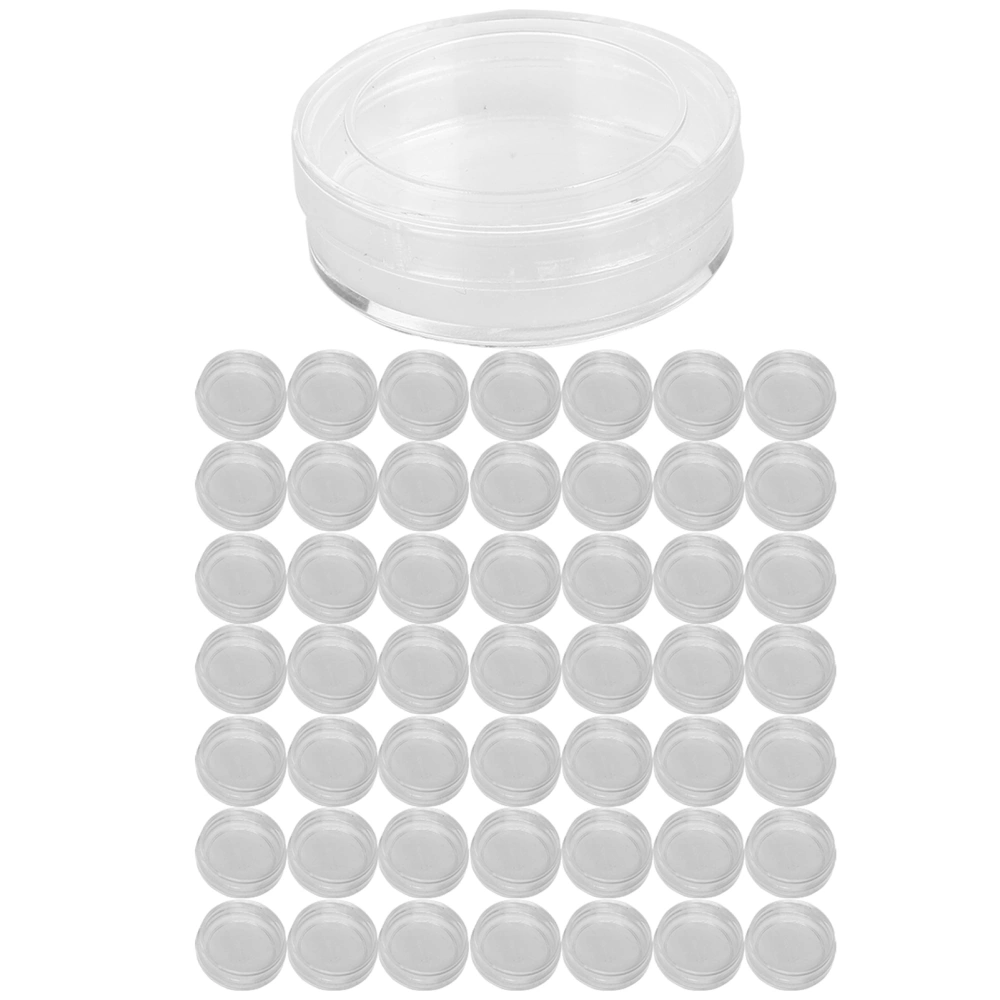 50pcs 33mm Cylindrical Transparent Watch Parts Storage Box Repairing Spare Parts Case