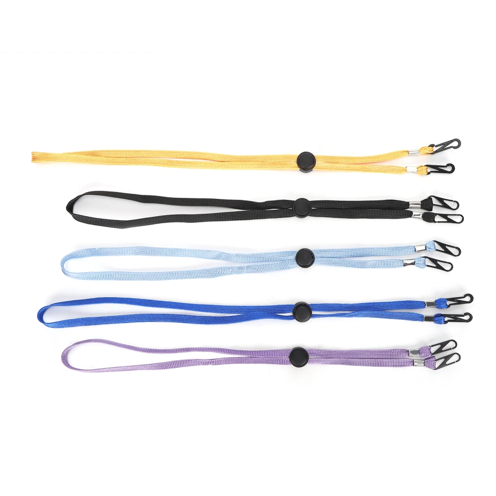 5pcs Nylon Portable Face Cover Lanyard Adjustable Face Cover Strap Holder Accessory