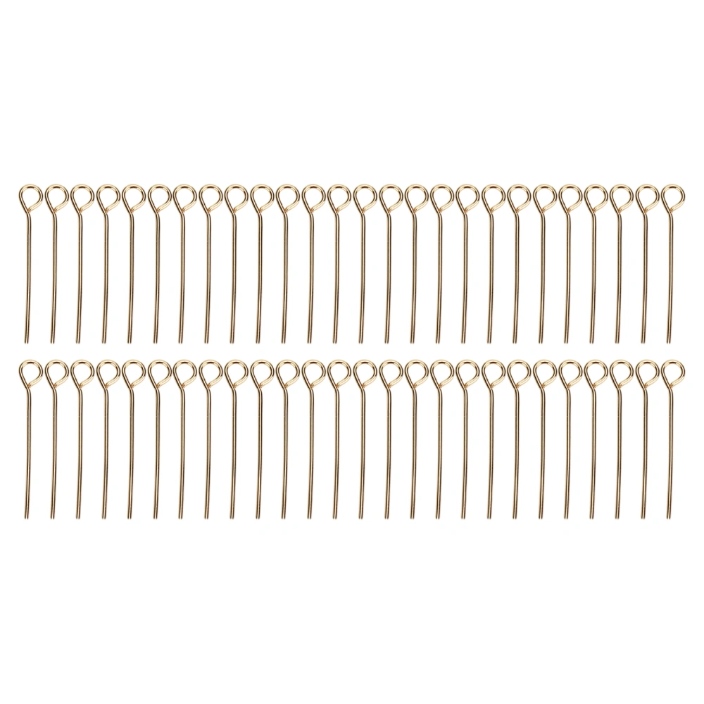 50pcs Open Eye Pins DIY Craft Bead Jewelry Pendant Making Parts Accessory SuppliesGold 25mm / 0.98in