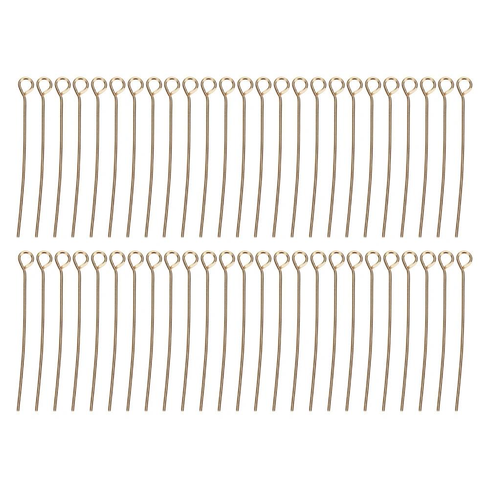 50pcs Open Eye Pins DIY Craft Bead Jewelry Pendant Making Parts Accessory SuppliesGold 40mm / 1.57in