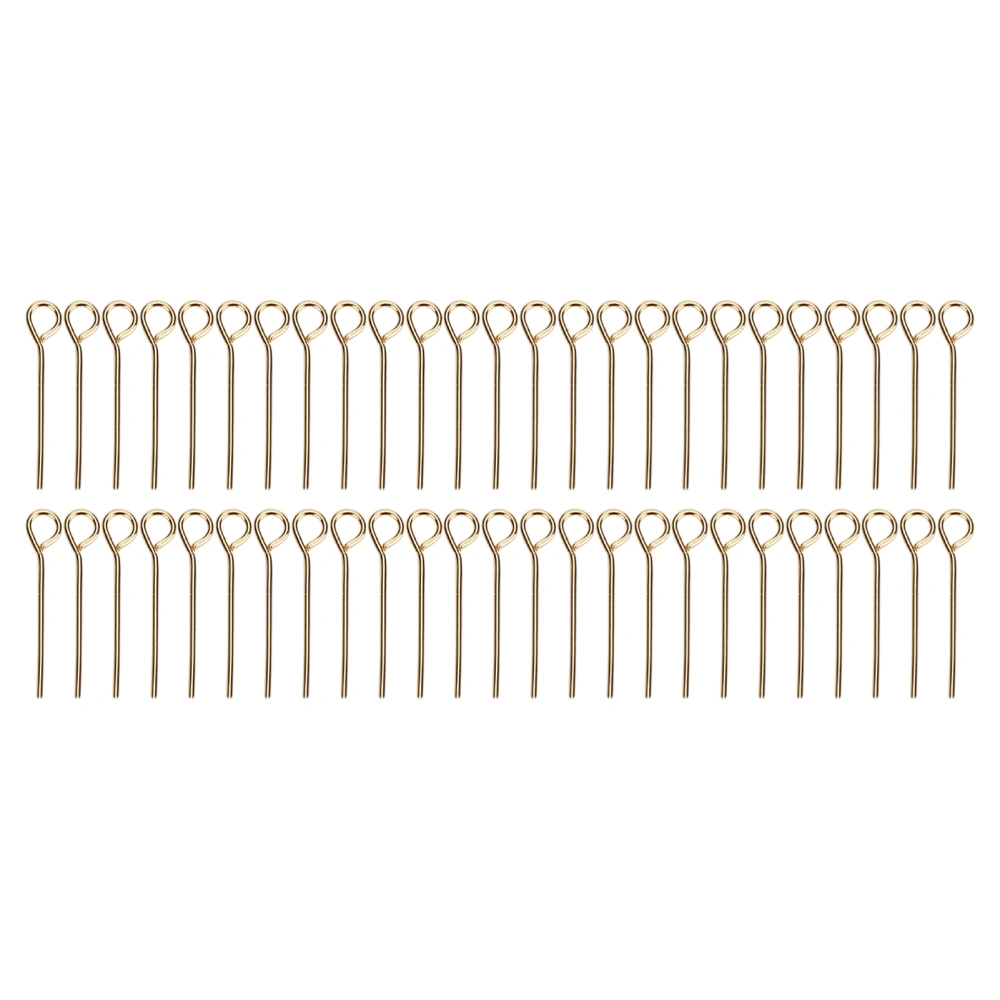 50pcs Open Eye Pins DIY Craft Bead Jewelry Pendant Making Parts Accessory SuppliesGold 20mm / 0.79in