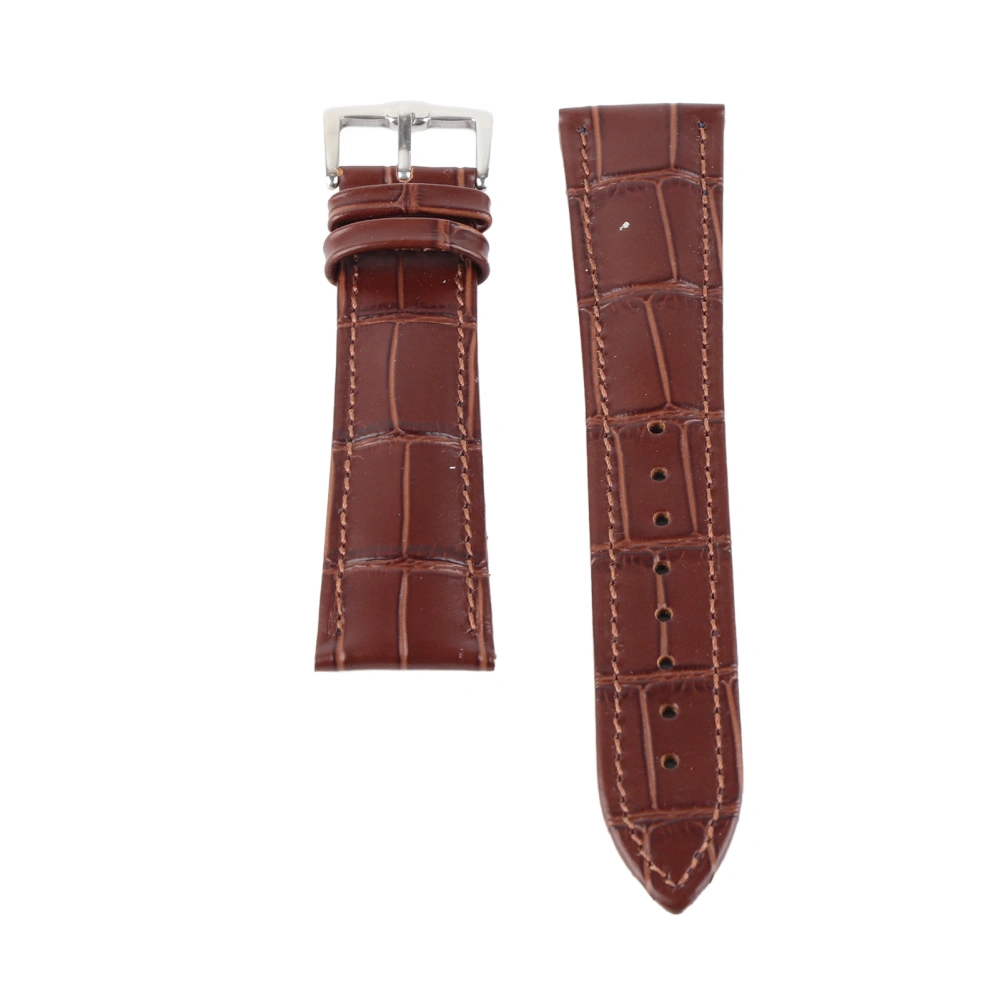 Wristwatch Strap Pin Buckle Watch Band Replacement Unisex Watch Strap Accessory Brown22mm / 0.87in