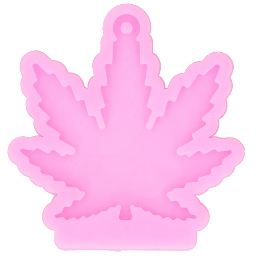 Keychain Silicone Mold Maple Leaf Shaped DIY Keychain Pendant Casting Mold Craft Decoration