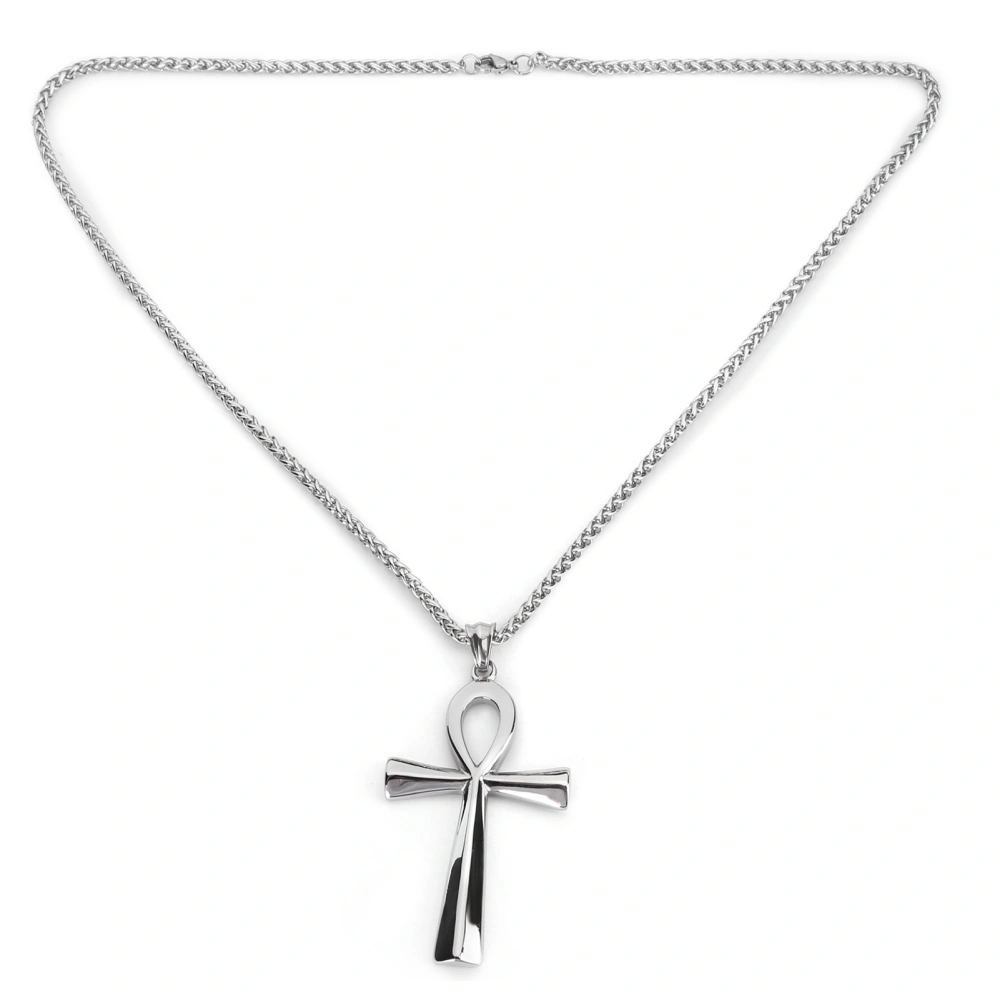 Men Stainless Steel Necklace Chain Exquisite Fashionable Pendant Necklace Accessory GiftSteel Color