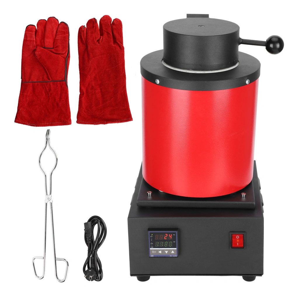 Jewelry Melter Electric Melting Furnace Gold Silver Melting Oven Jewelry Making Supplies 220VEU Plug