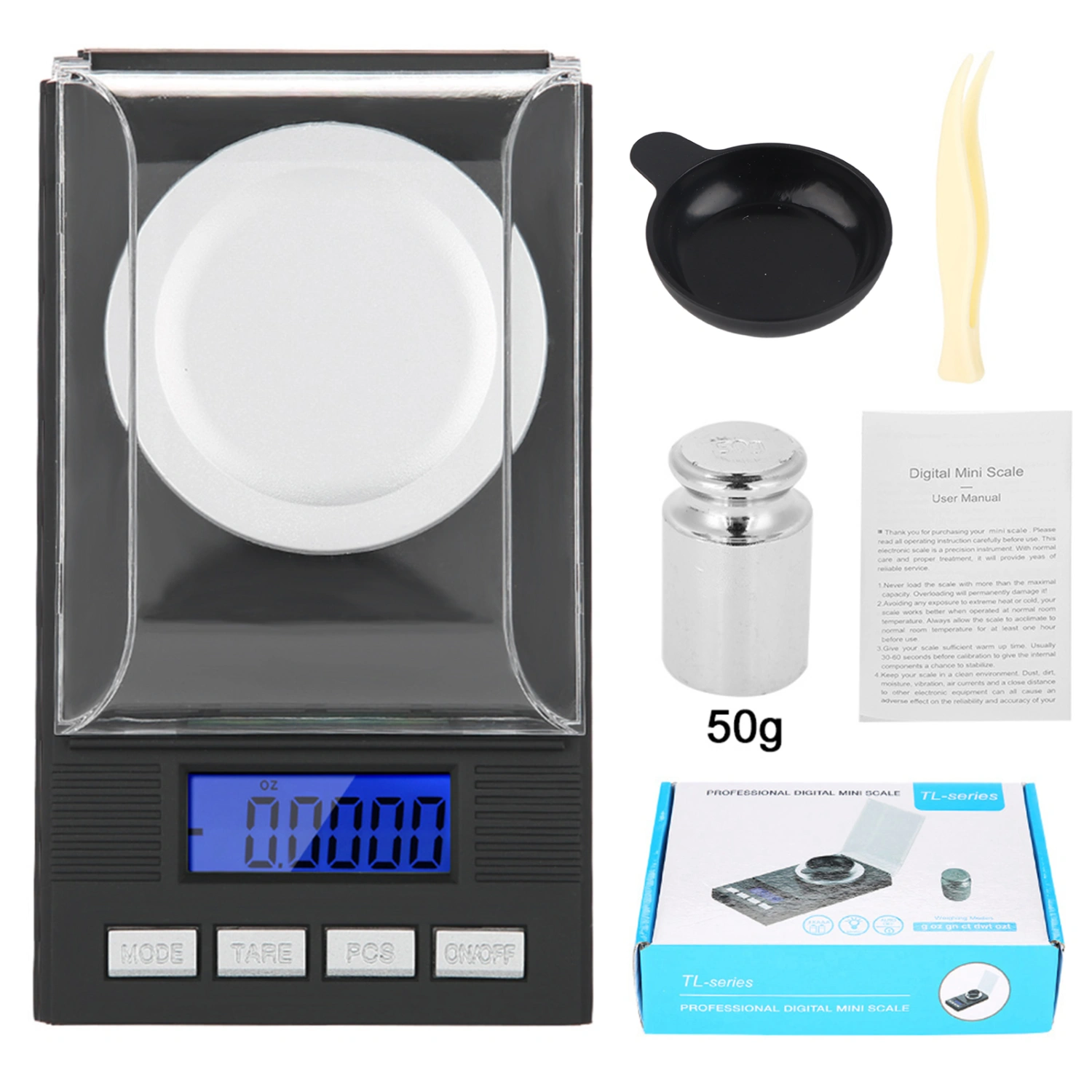 Mini Portable High Accuracy 0.001g Pocket Jewelry Scale with LED Digital Display (100g)