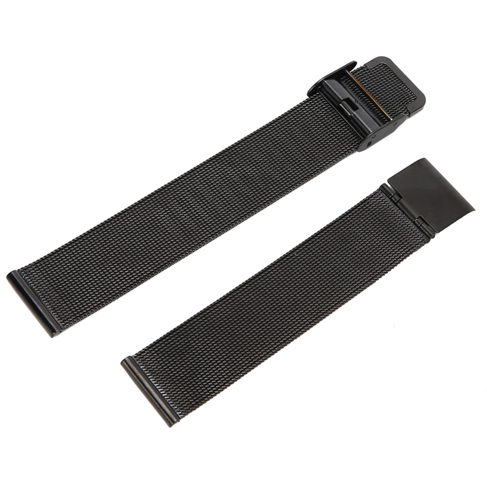 Professional Metal Fashion Watchband Exquisite Watch Strap Replacement Accessory Black18MM