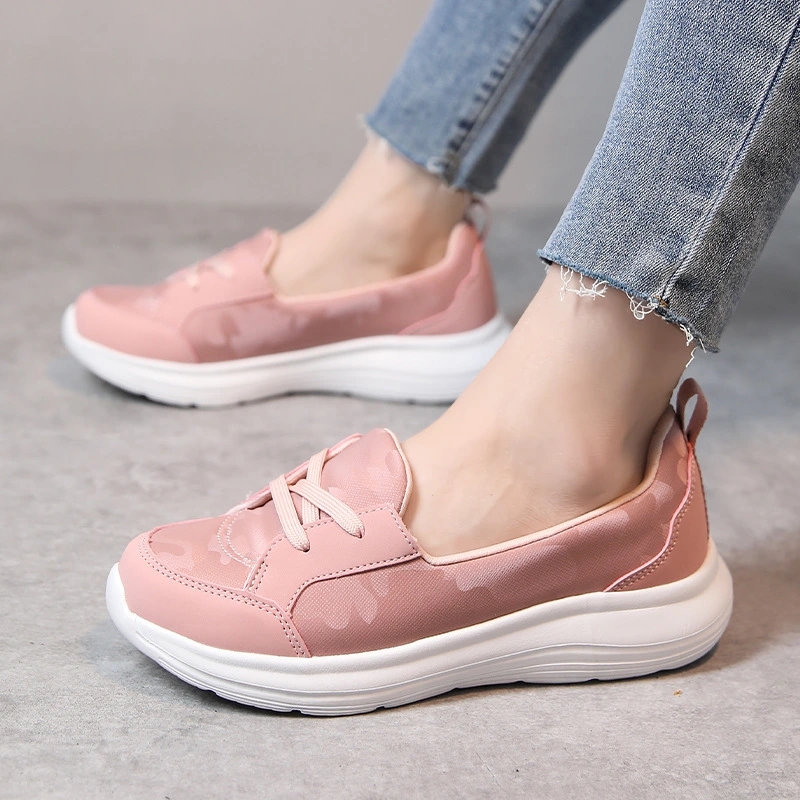 Lazy People With Loose Feet Pedal Leather Casual Women's Shoes