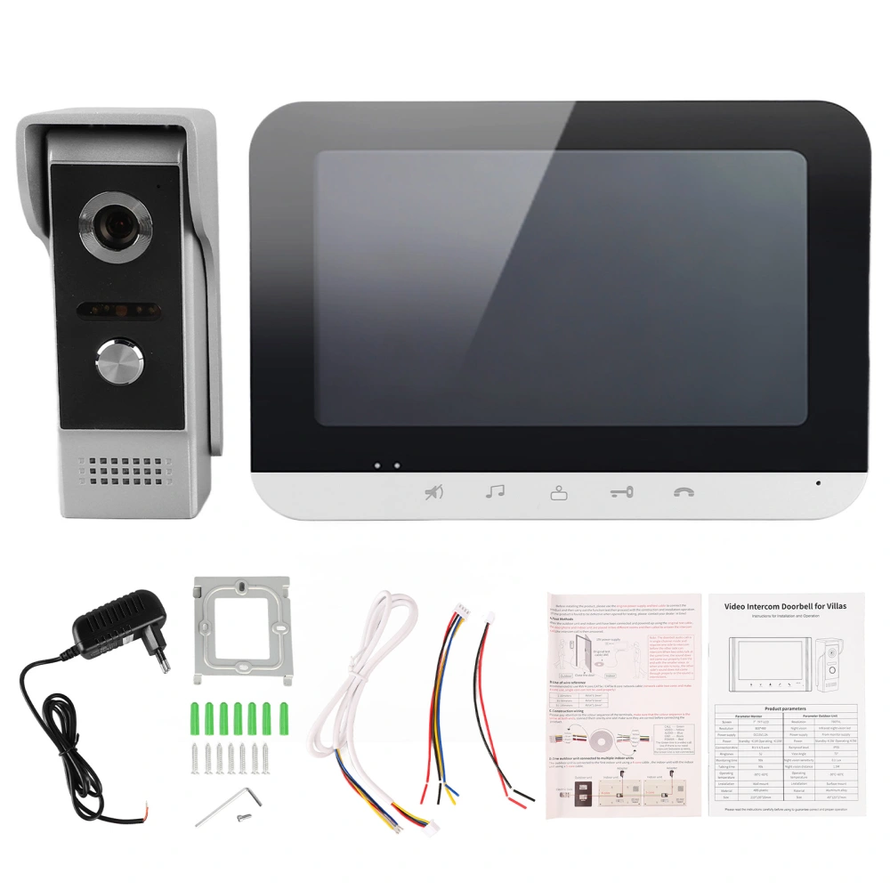 Door Video Intercom System Smart Visual Doorbell Door Phone for Villa House Office Apartment