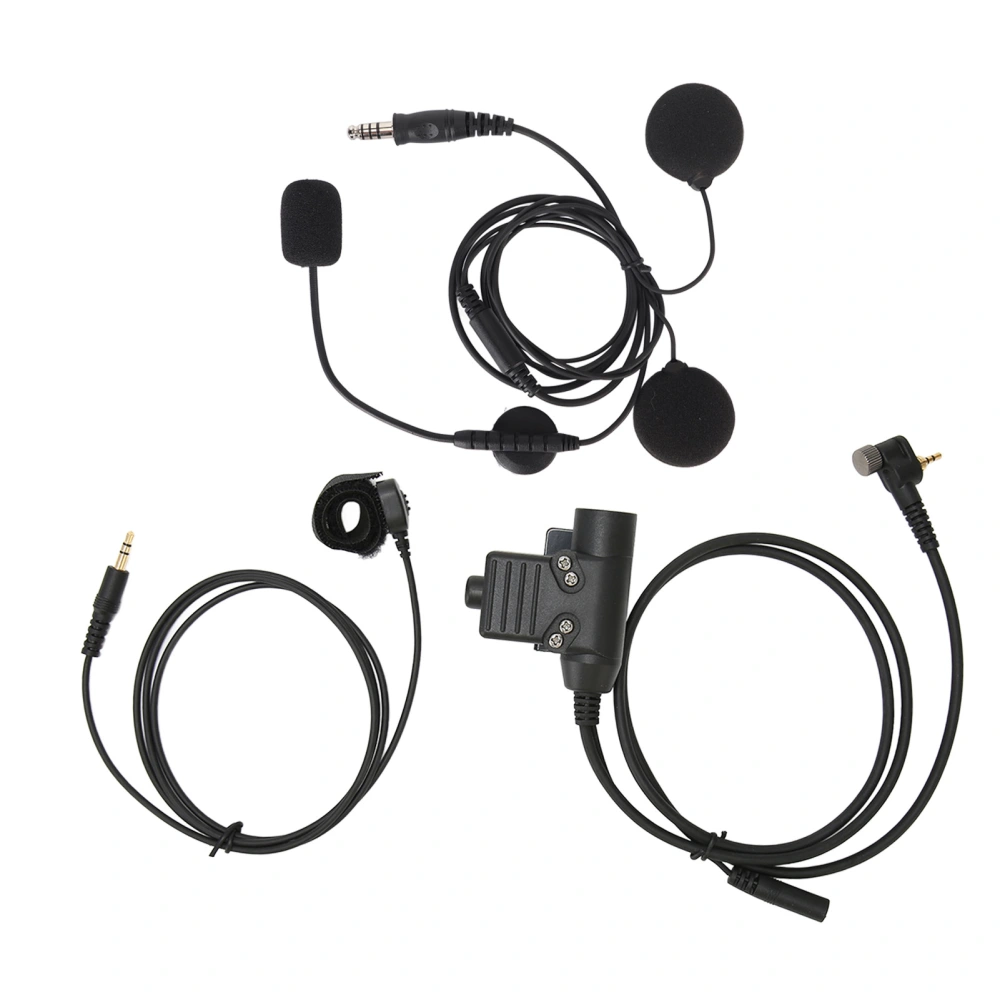 Walkie Talkie Headset Connector U94 PTT Push to Talk Radio Adapter with Headset Microphone for Motorola MTH600 MTH650