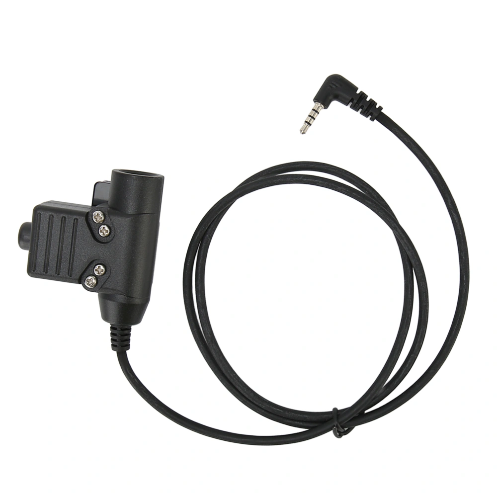 U94 PTT Headset Adapter 90cm Back Clip Headset Connector Cable for Xiaomi Dual Channel Walkie Talkies