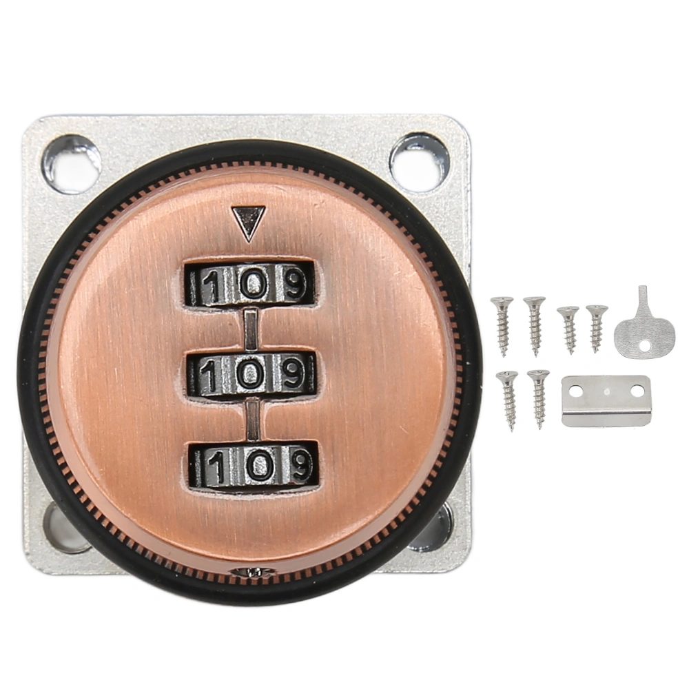 Combination Cam Lock Zinc Alloy Keyless Password Drawer Lock for Home Office Wardrobe Locker Bronze