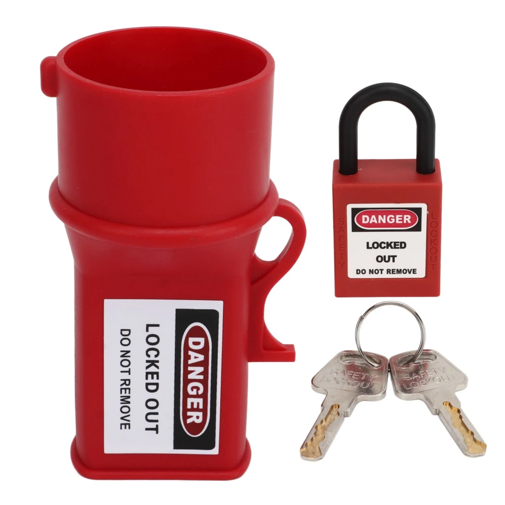 Pin and Sleeve Socket Lockout Device Waterproof Plug Lockout Lock And Safety Padlock Set with Keys 2in Diameter