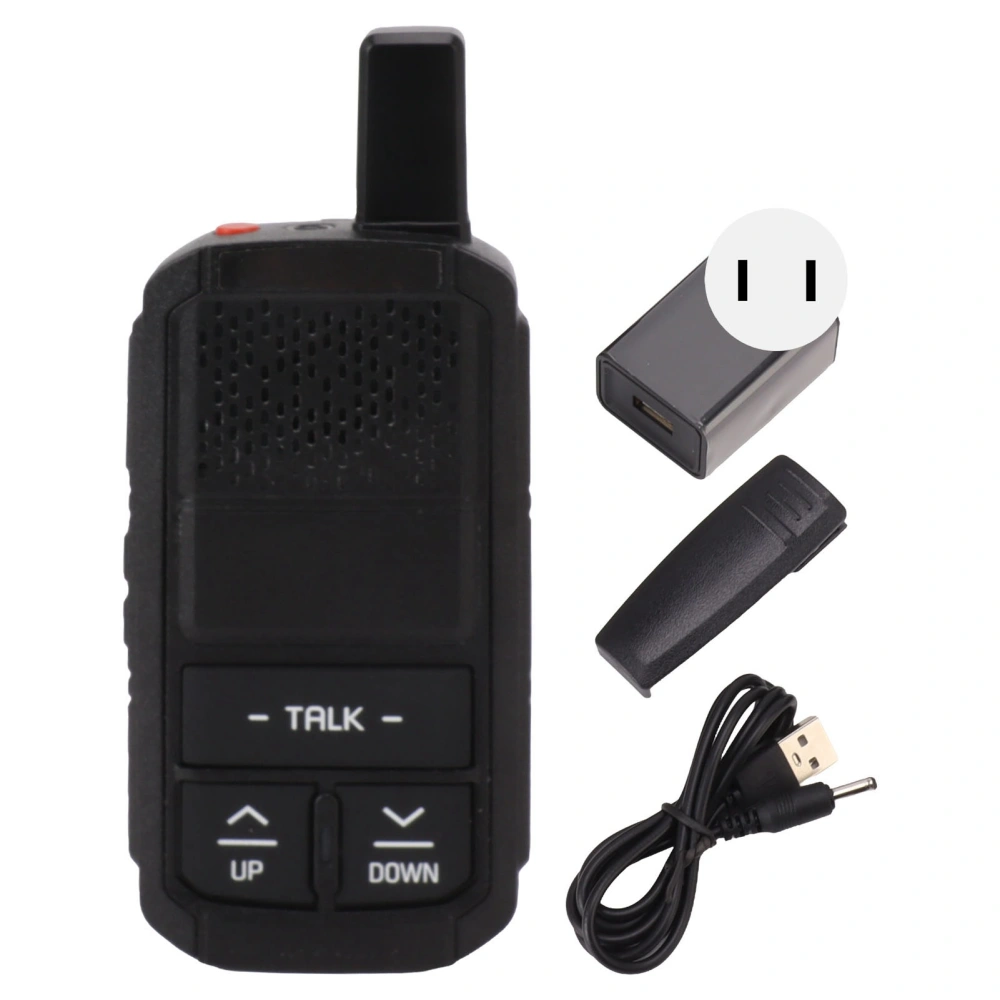 Mini Walkie Talkies 3W 16 Channel 400‑470MHz Lightweight Stable Signal Long Distance Wireless Two Way Talkabout Radio AC100‑240V US Plug