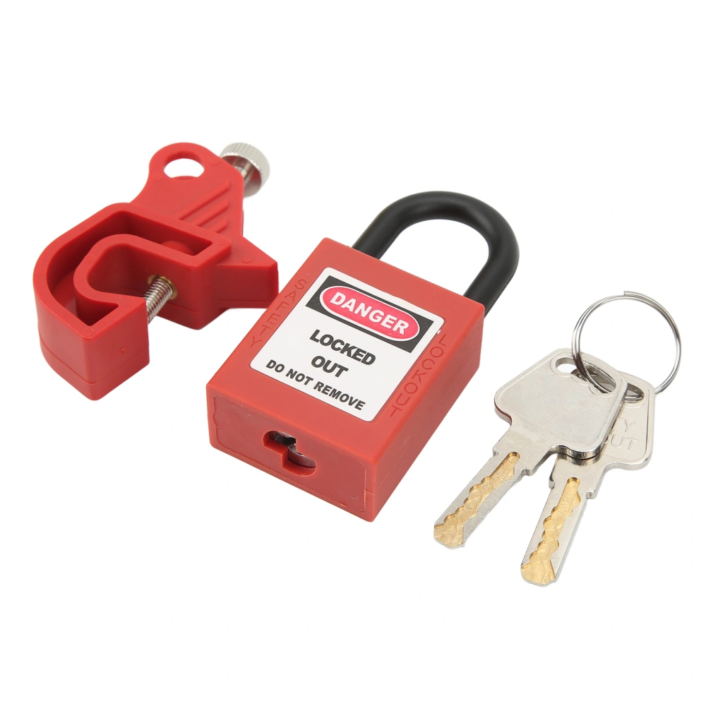 Circuit Breaker Lockout Device Brass 25mm Shackle Nylon Padlock for Locking Small Medium Size Circuit Breakers