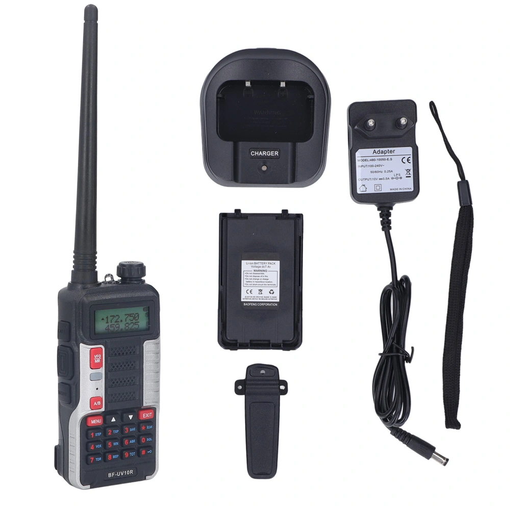 UV 2 Way Radio 8W 136‑174MHz 400‑520MHz Long Range USB Rechargeable Wireless Walkie Talkie AC100‑240V EU Plug