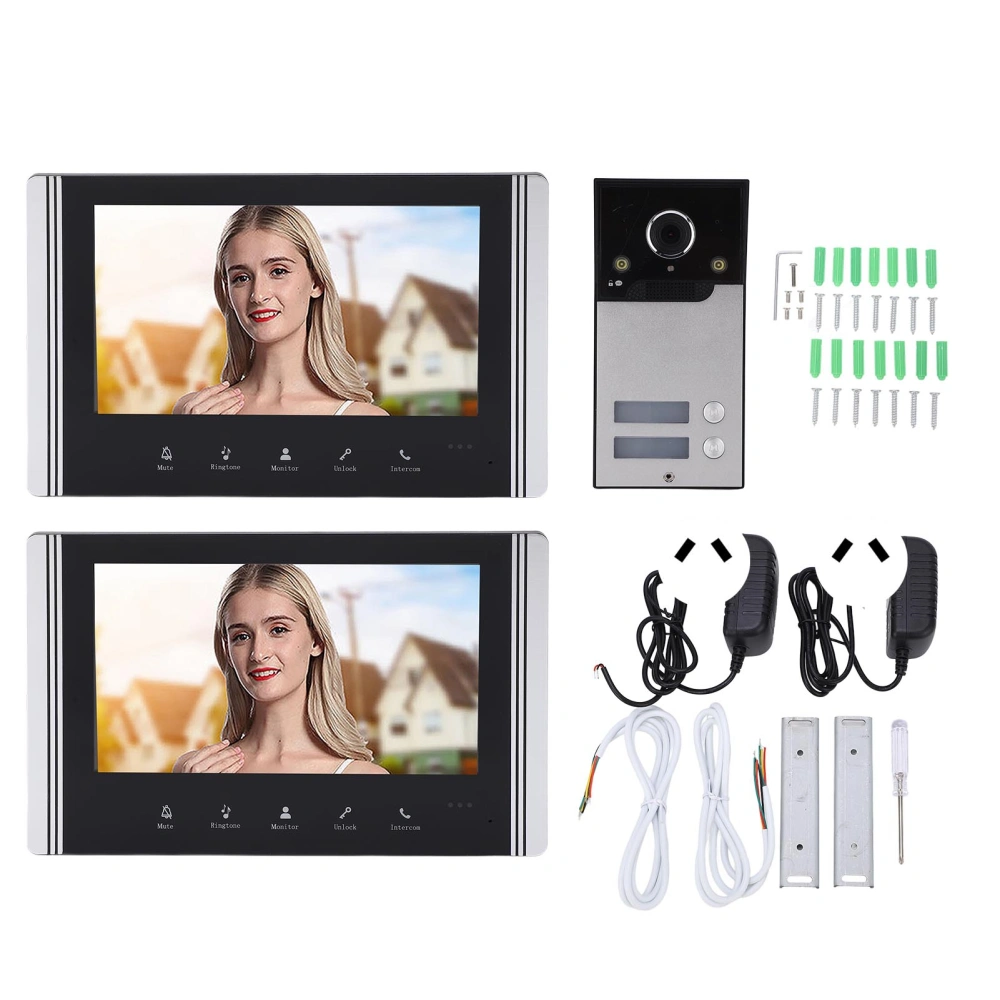 Video Doorbell Intercom System 7in TFT LCD Screen 120° Wide Angle for Home Apartment AC100‑240V