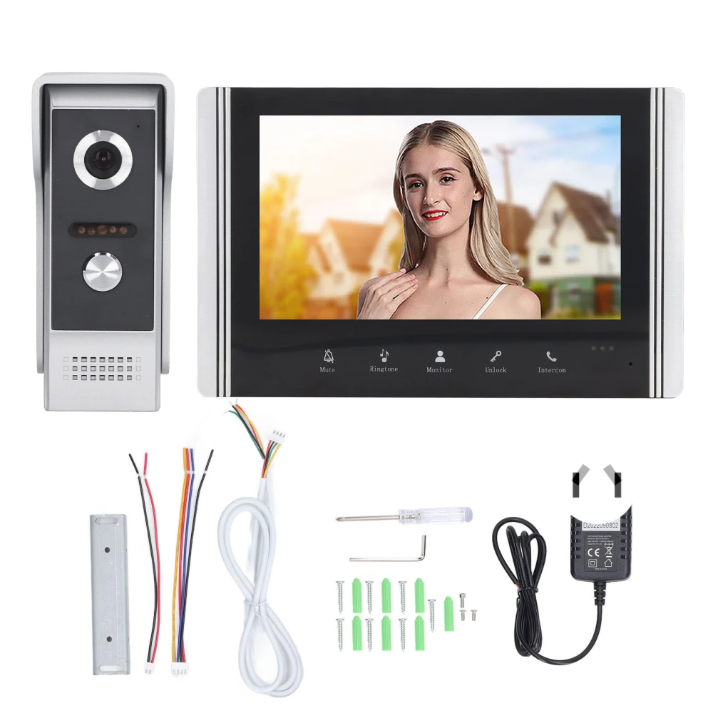 7 Inch WiFi Video Doorbell Intercom System Smart 1 for 1 Visual Phone Remoe Control Video Intercom Entry System AU Plug