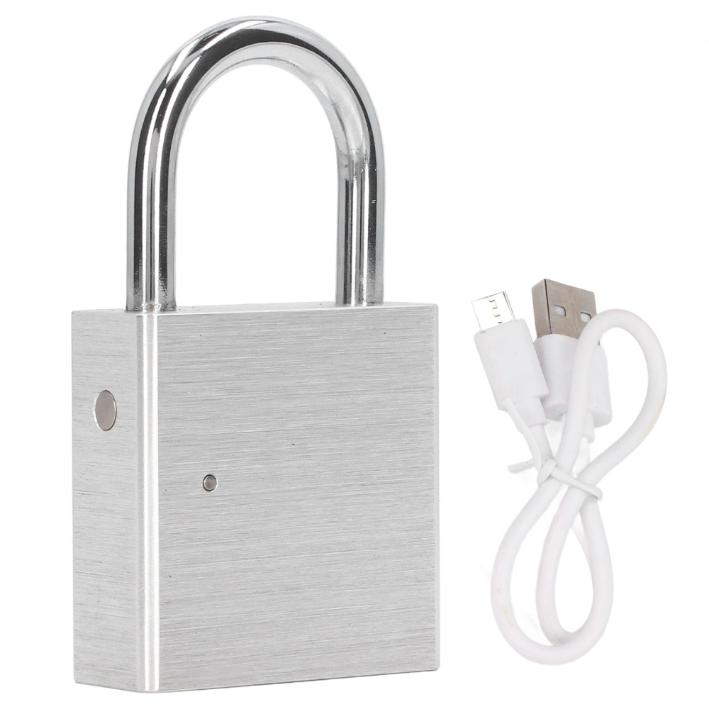 Bluetooth Padlock USB Rechargeable APP Control Impact Resistant Smart Padlock for Cabinet Iron Gate Gym