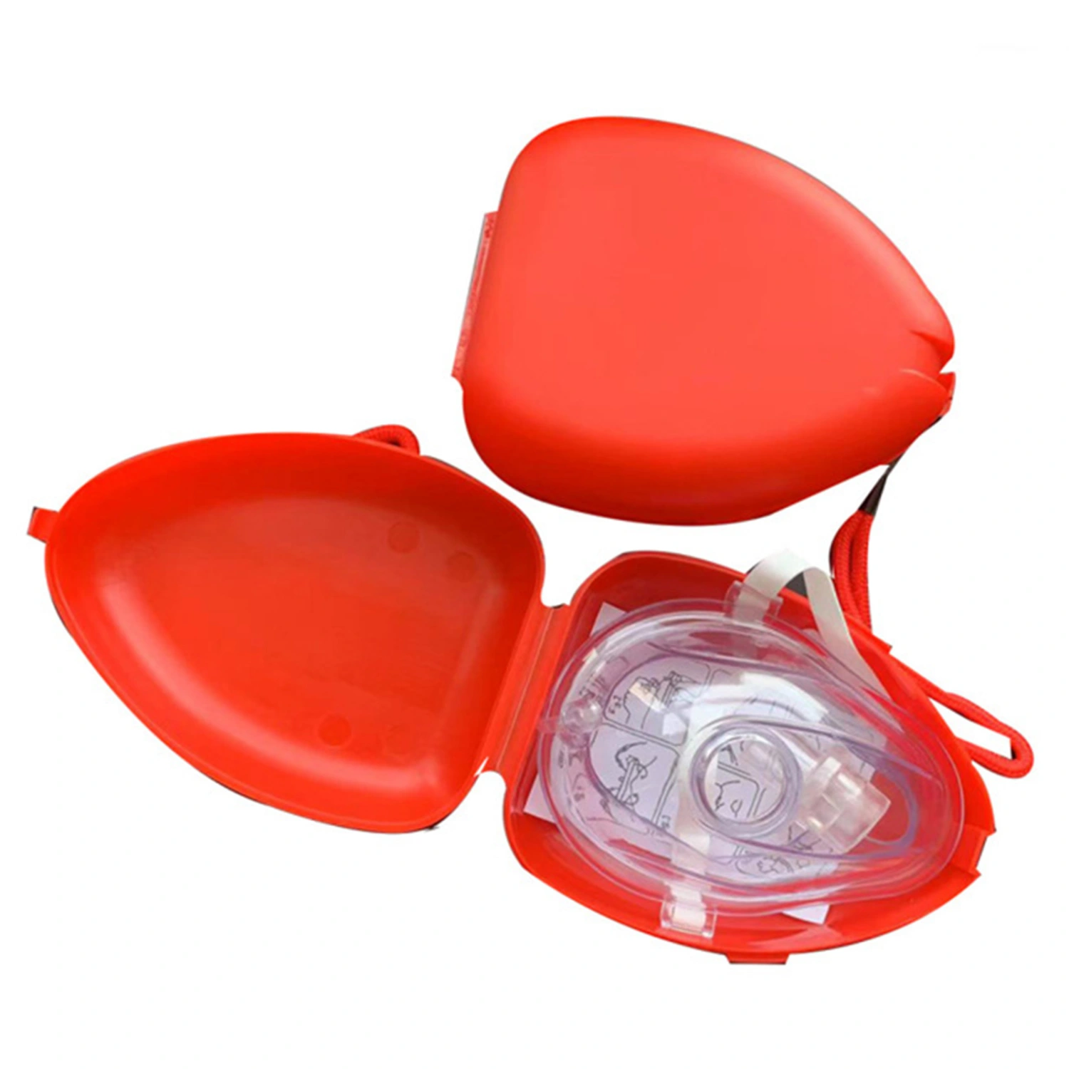 Resuscitator Hard Case with Filter One Way Valve Portable CPR Rescue Face Shield for Medical Training