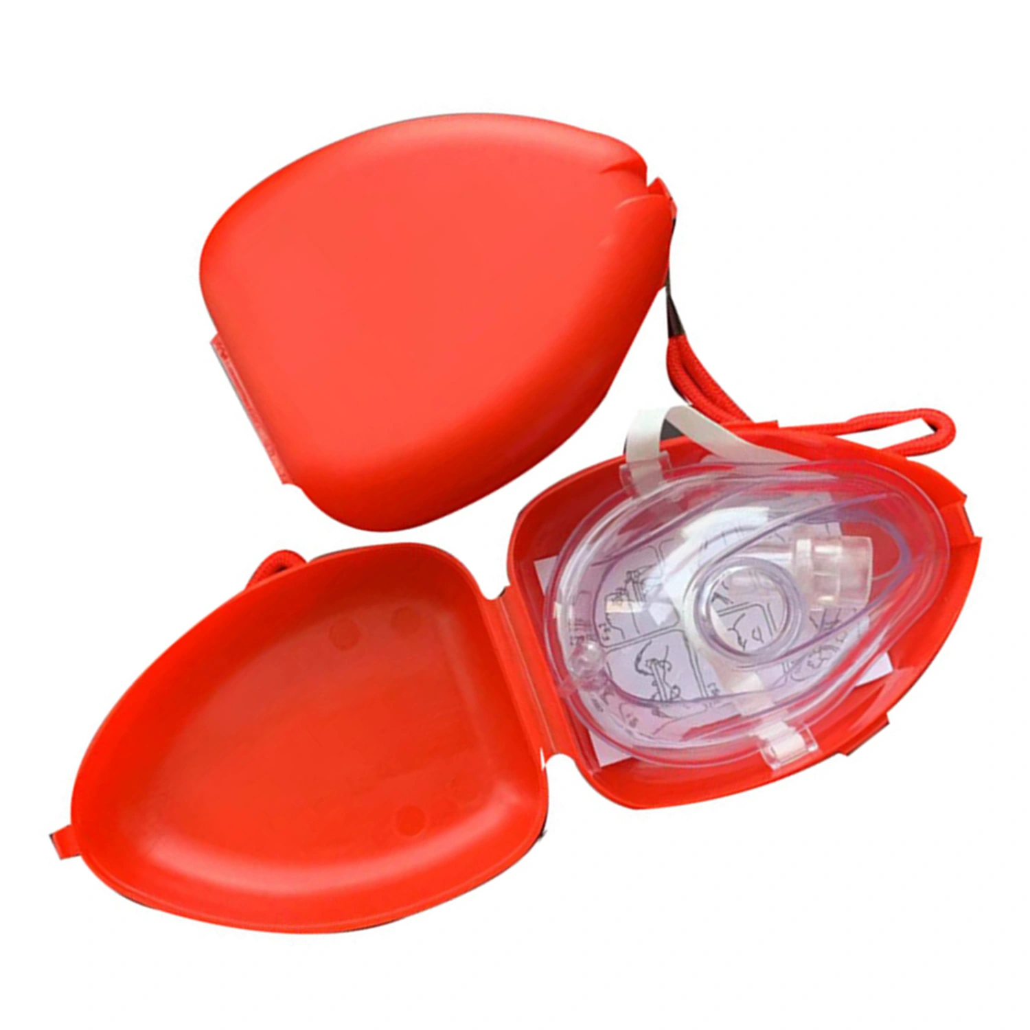 Resuscitator Hard Case with Filter One Way Valve Portable CPR Rescue Face Shield for Medical Training