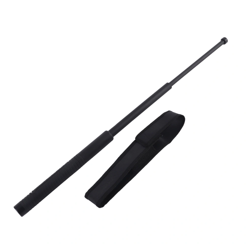 Telescopic Stick Black 26in 3 Section Rubber Handle Strong PVC Quick Release Retractable Safety Rod for Outdoor Car