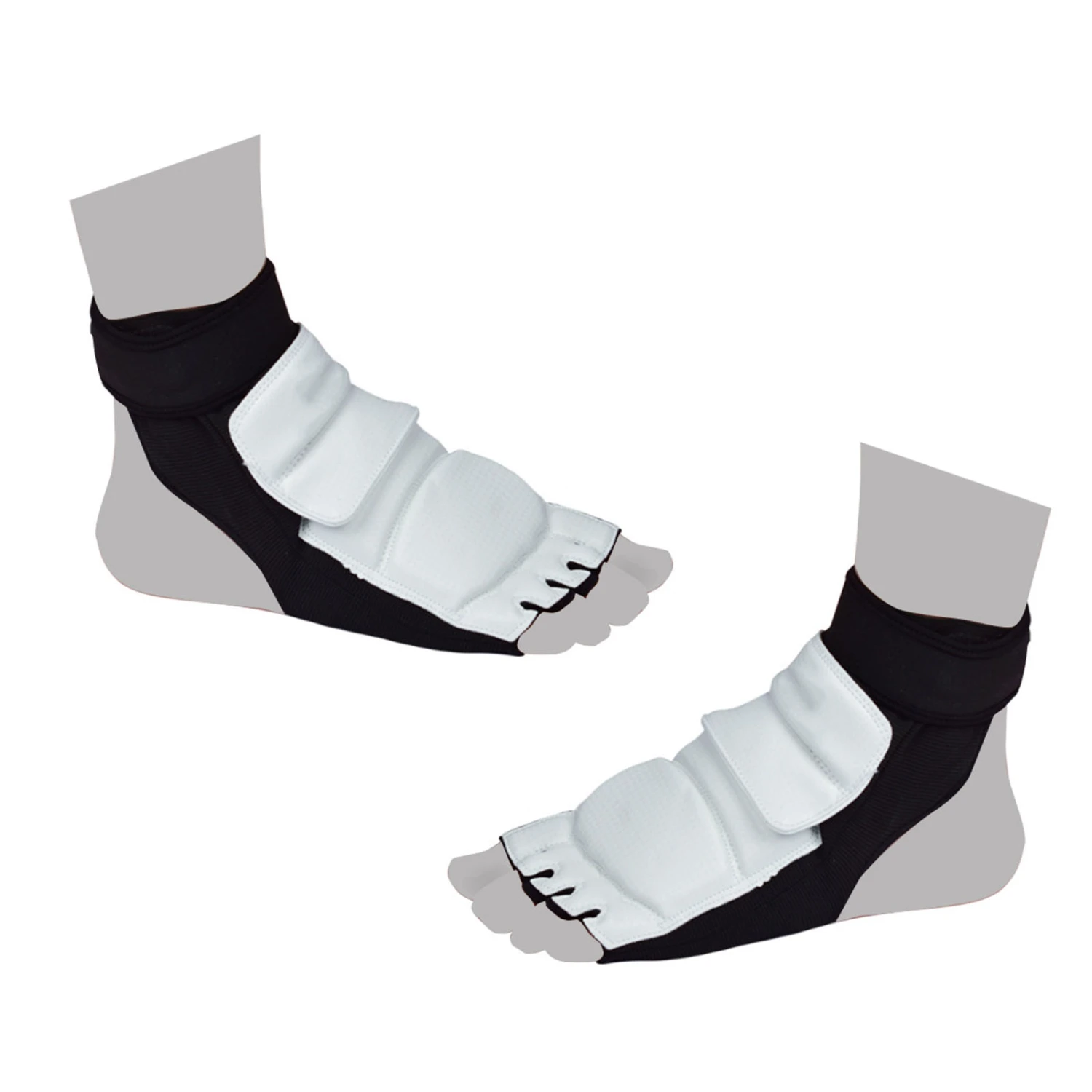 1 Pair Taekwondo Foot Protector Breathable Comfortable Slip Resistant Karate Boxing Sparring Foot Guard for Training Black and White Color Blocking XL 38-39