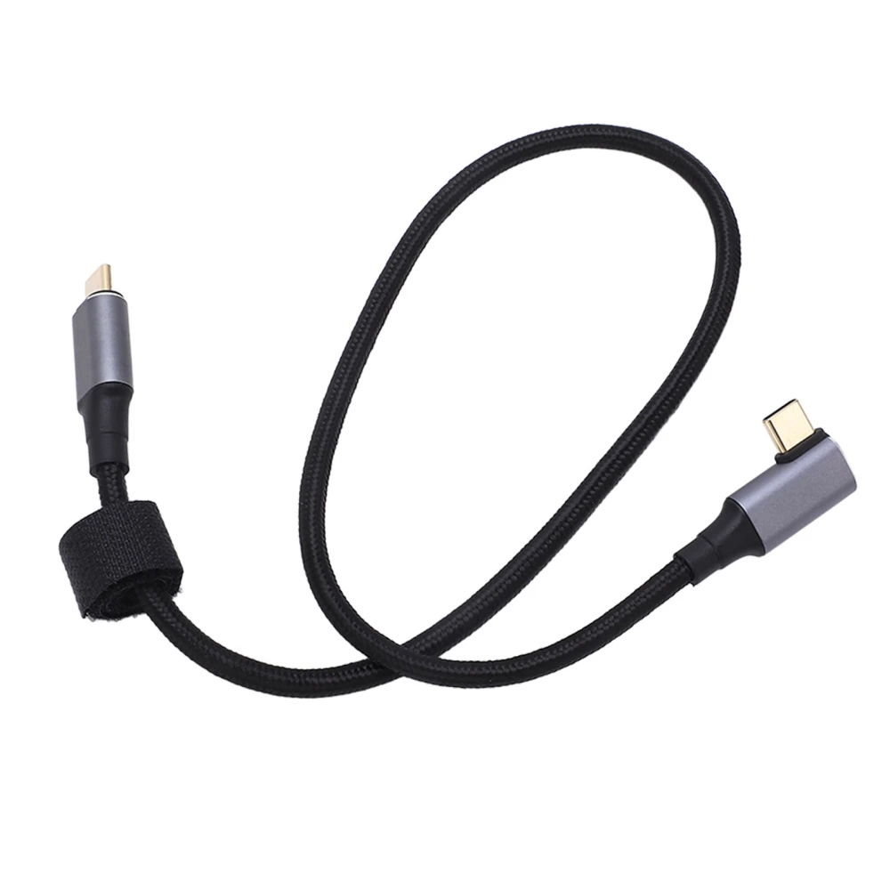 Type C to Right Angle Type C Cable 40Gbps Fast Charging USB C to USB C Data Transfer Cable 19.7in