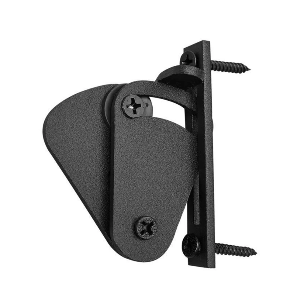 Barn Door Latch Black Frosted Carbon Steel Glossy Decorative Practical Sliding Barn Door Latch for Indoor Black