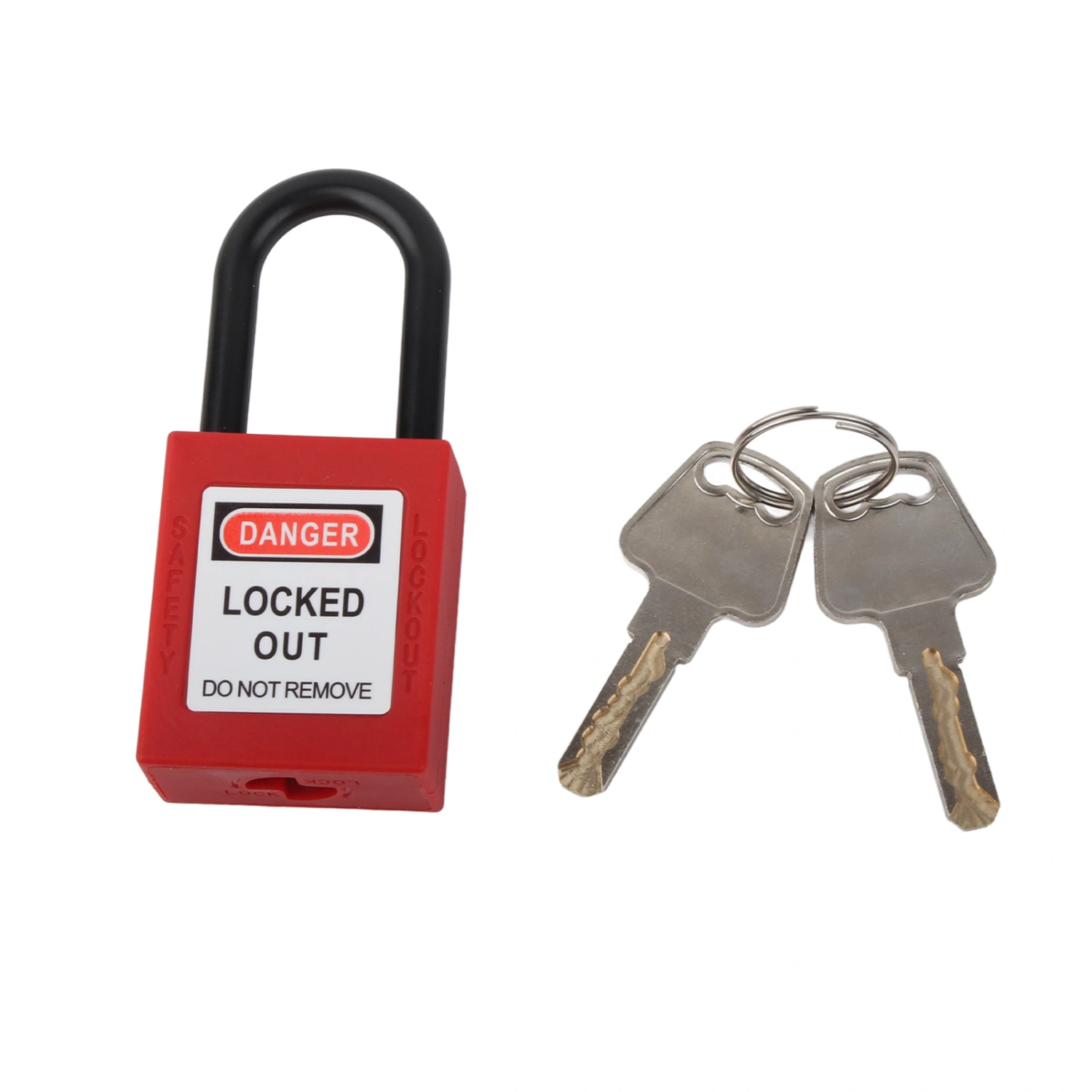 Safety Padlock Red Dense Nylon Durable High Hardness Widely Used Lockout Tagout Lock with Keys for Industry Warehouse Padlock