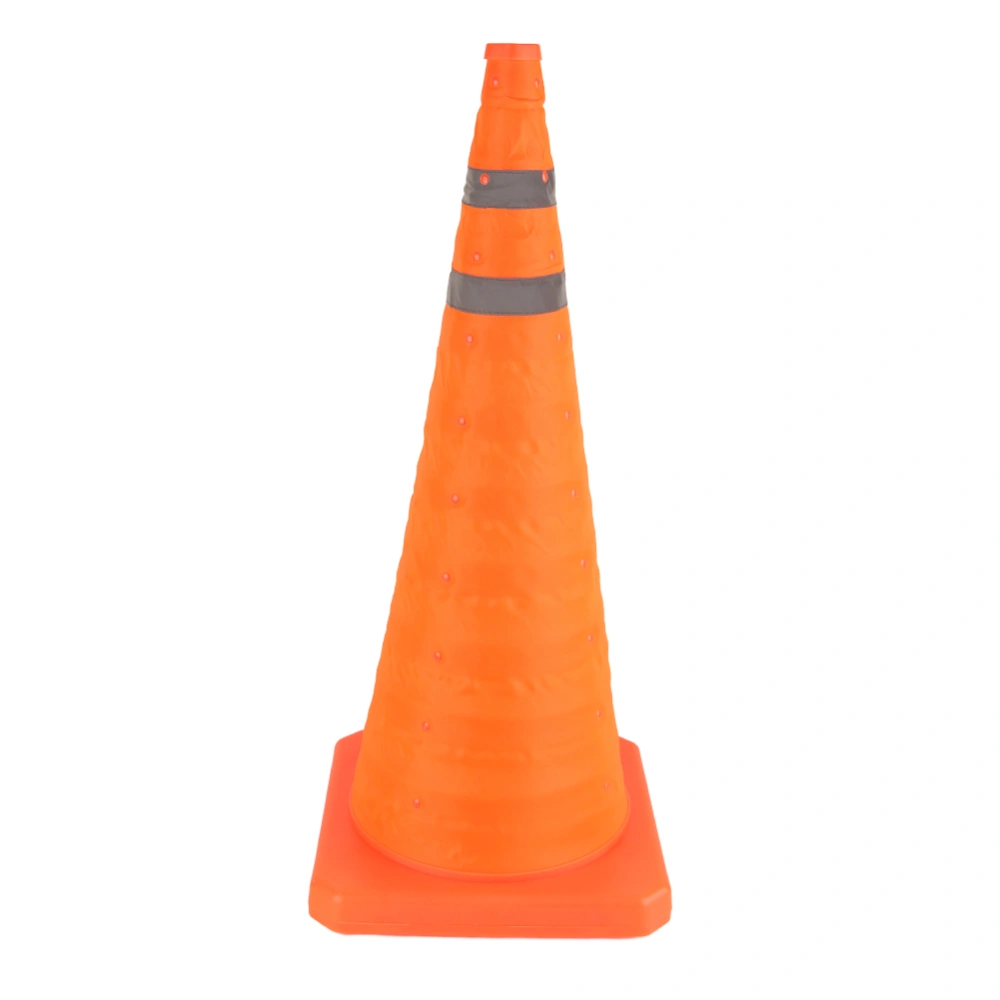 Collapsible Safety Traffic Cone with Reflective Collar Extendable Road Safety Cone for Road Parking Driving Practice 70cm/27.6in