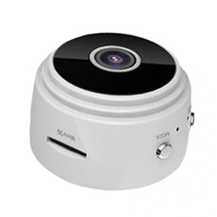 WiFi Remote Camera 1080P HD Infrared Night Vision Compact Size Sensitive Wide Angle Baby Monitor for Home A9 White