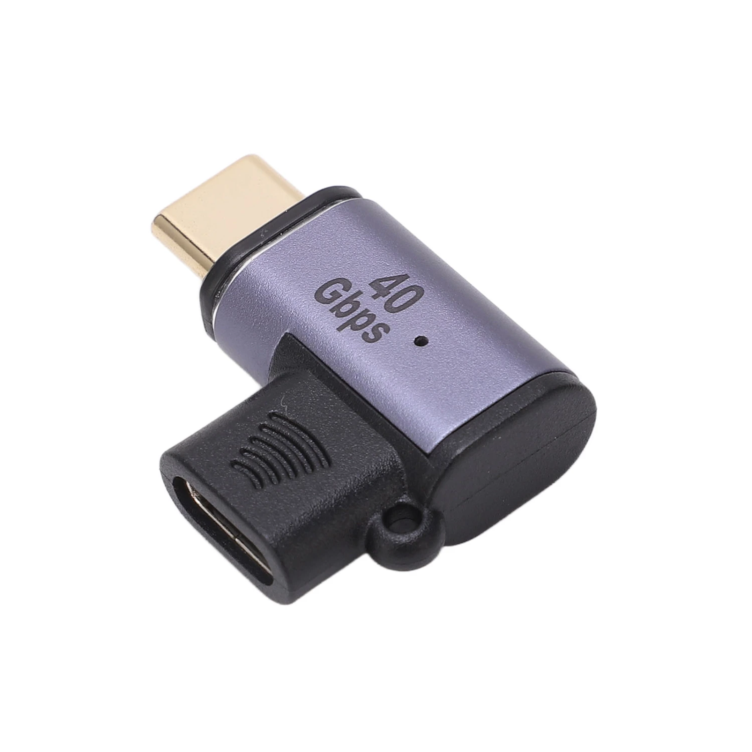 Magnetic Type C to Type C Adapter L Shaped 40Gbps 100W Charging 8K 120Hz 7680x4320 Type C Female to Type C Male Adapter