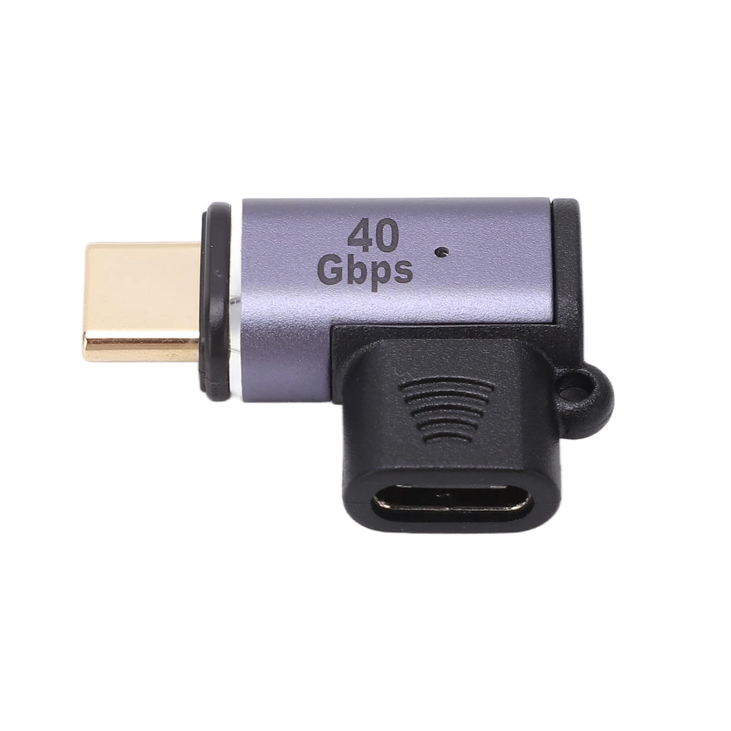 Magnetic Type C to Type C Adapter L Shaped 40Gbps 100W Charging 8K 120Hz 7680x4320 Type C Female to Type C Male Adapter