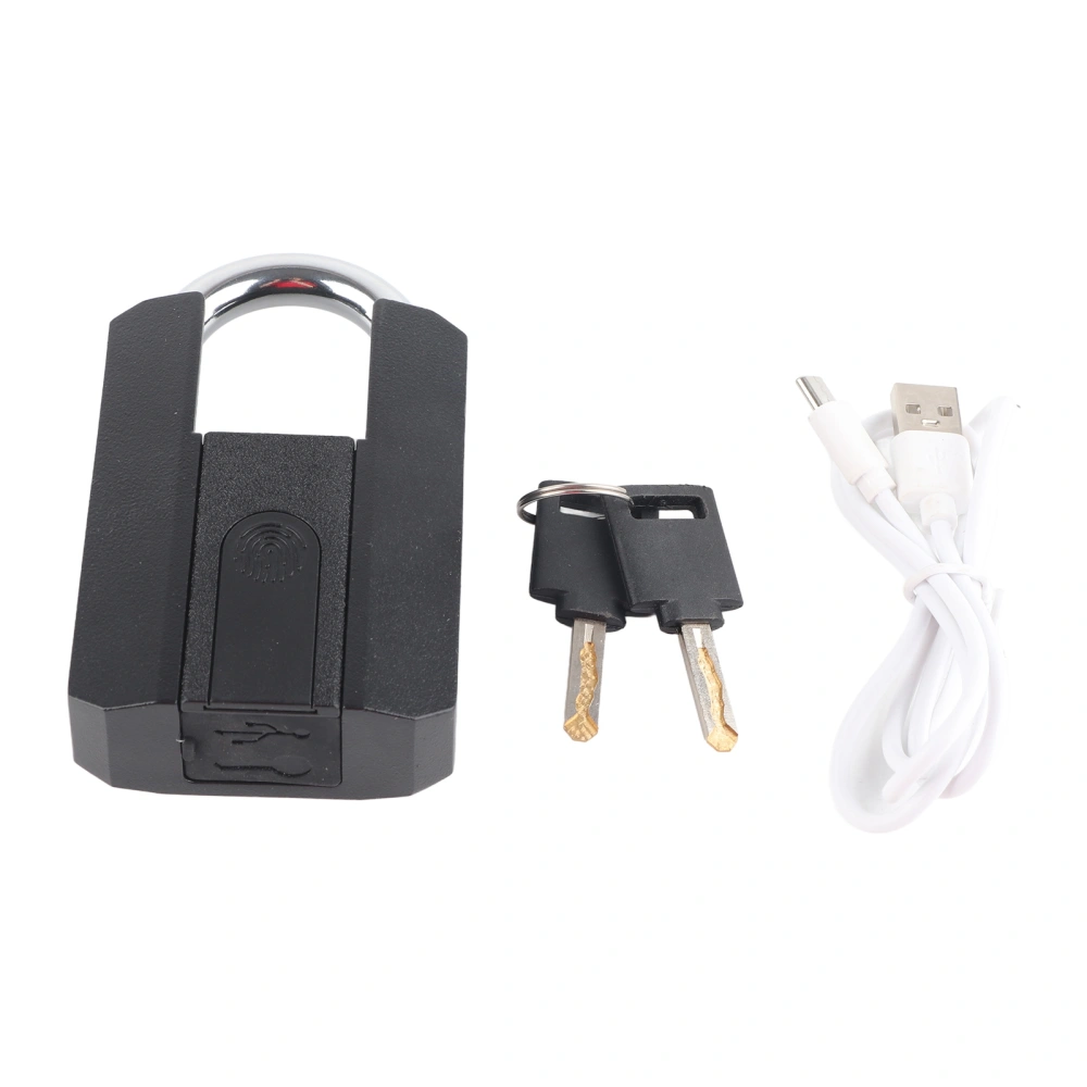 Fingerprint Padlock Waterproof Sensitive Rustproof Zinc Alloy Smart Electronic Padlock For Gym Dormitory School Office