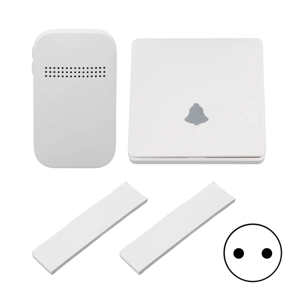 0.25W 433MHz Self Powered Wireless Doorbell 86 Switch AC100V to 230V For Home Apartments Businesses Classrooms EU Plug