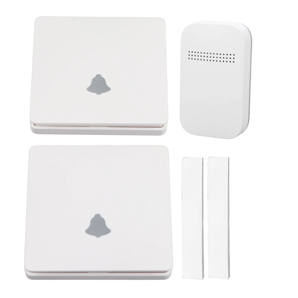 Wireless Doorbell Transmitter Receiver Caretaker Pager Self Generating 38 Ringing Tones AC100V‑230V for Home UK Plug