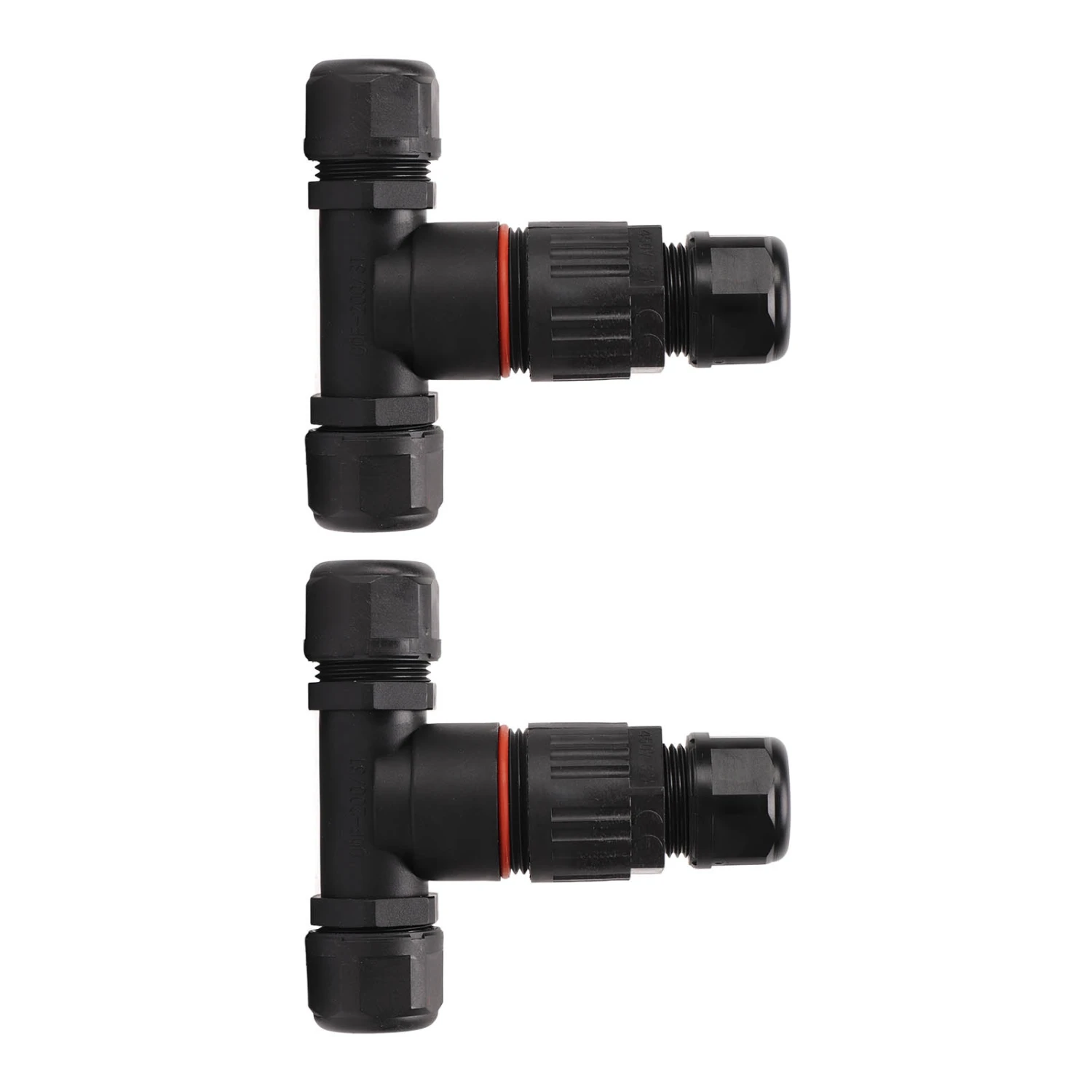 2Pcs T Type Waterproof Connector 5 Pin IP68 Waterproof Outdoor Street Lamp Wire Connector 450V 32A